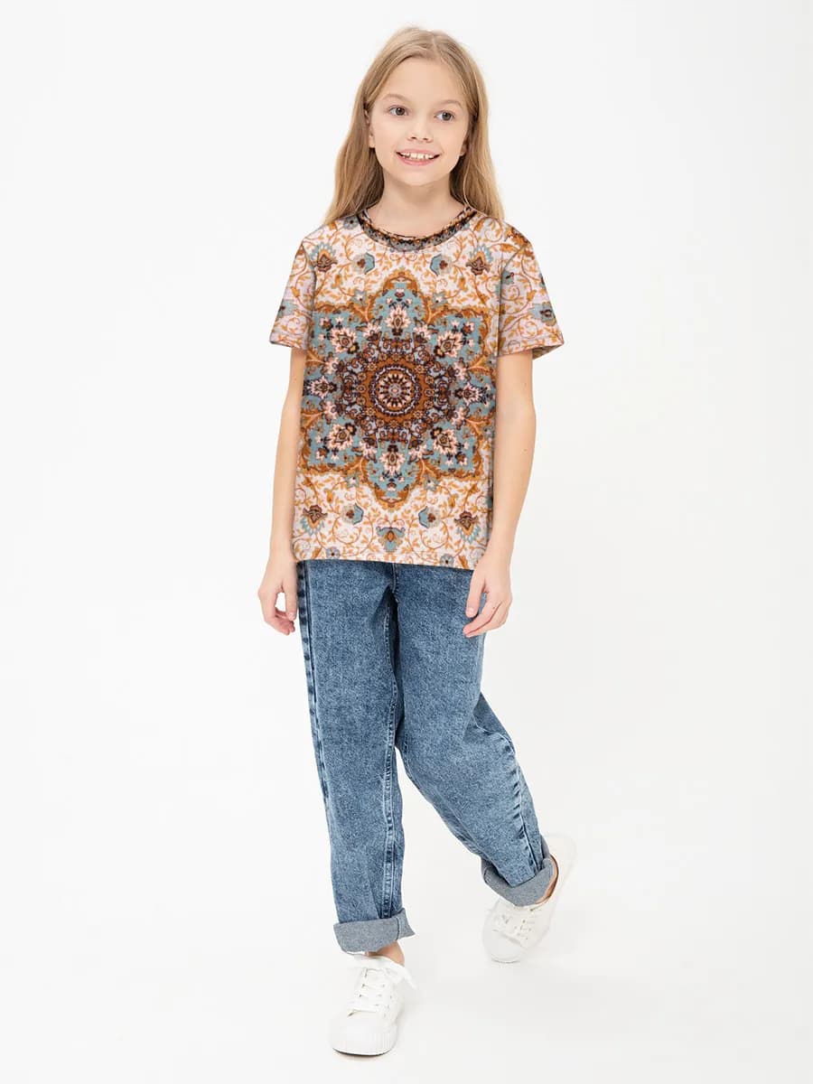Children's cotton T-shirt (for girls. Copy)