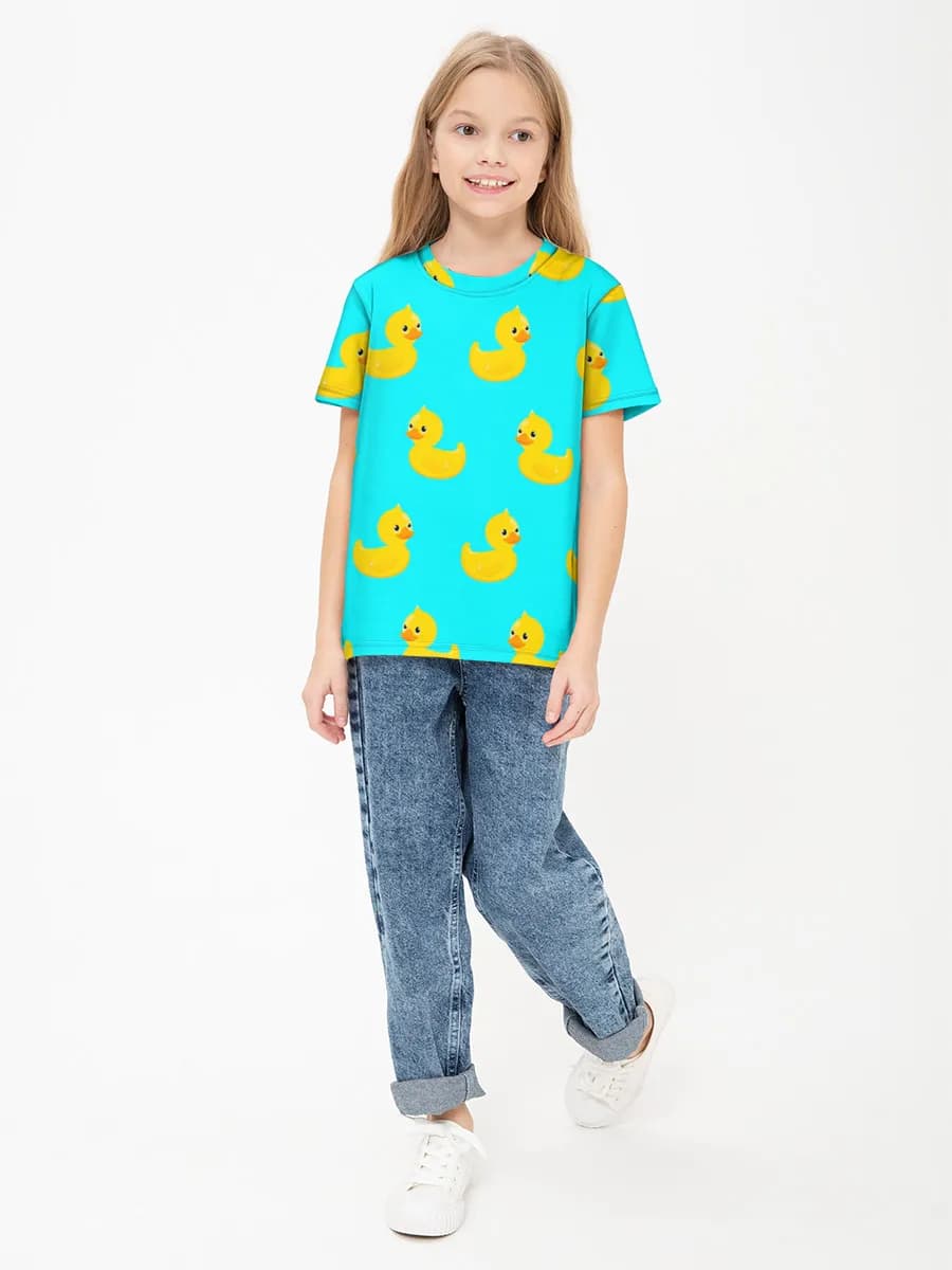 Cute Rubber Duckies — Children's cotton T-shirt (for girls. Copy)