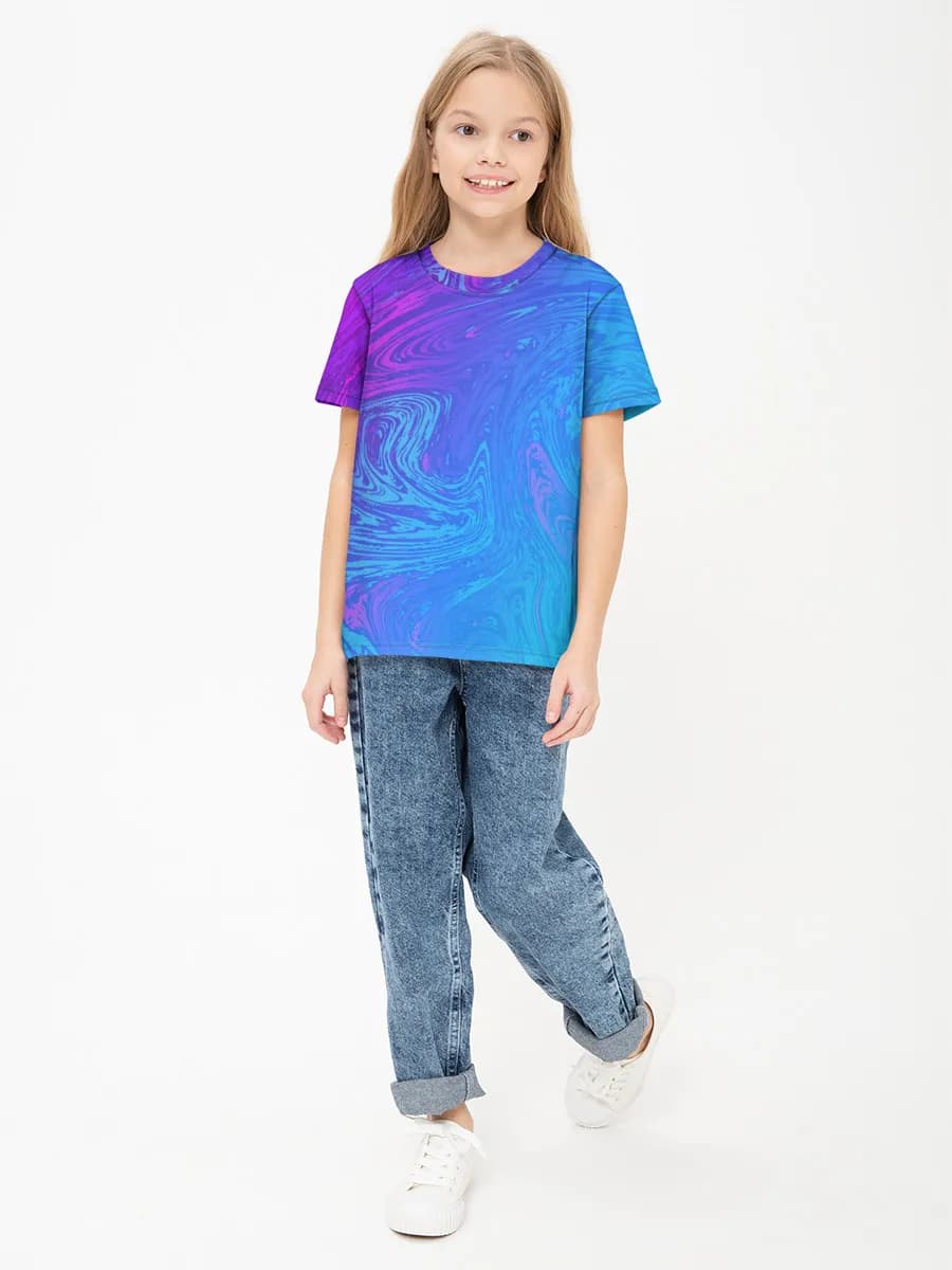 Children's cotton T-shirt (for girls. Copy)