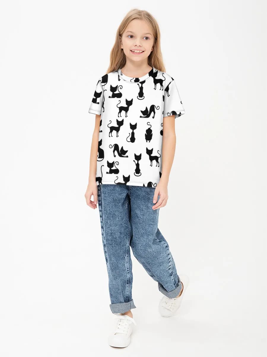 Children's cotton T-shirt (for girls. Copy)