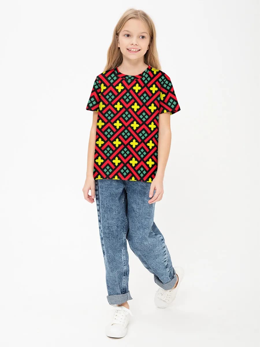 Children's cotton T-shirt (for girls. Copy)