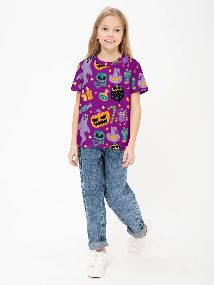 Children's cotton T-shirt (for girls. Copy)