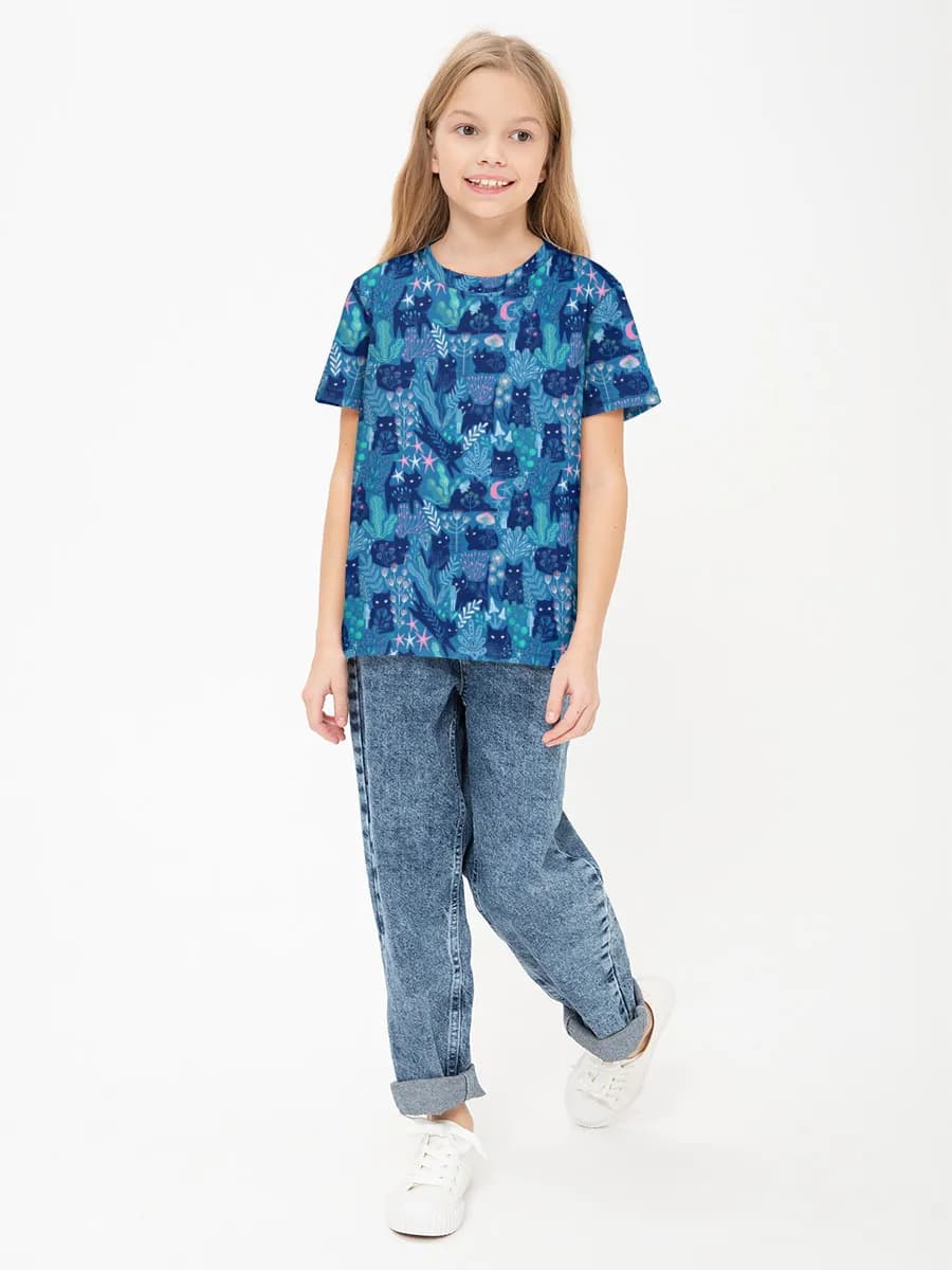 Children's cotton T-shirt (for girls. Copy)