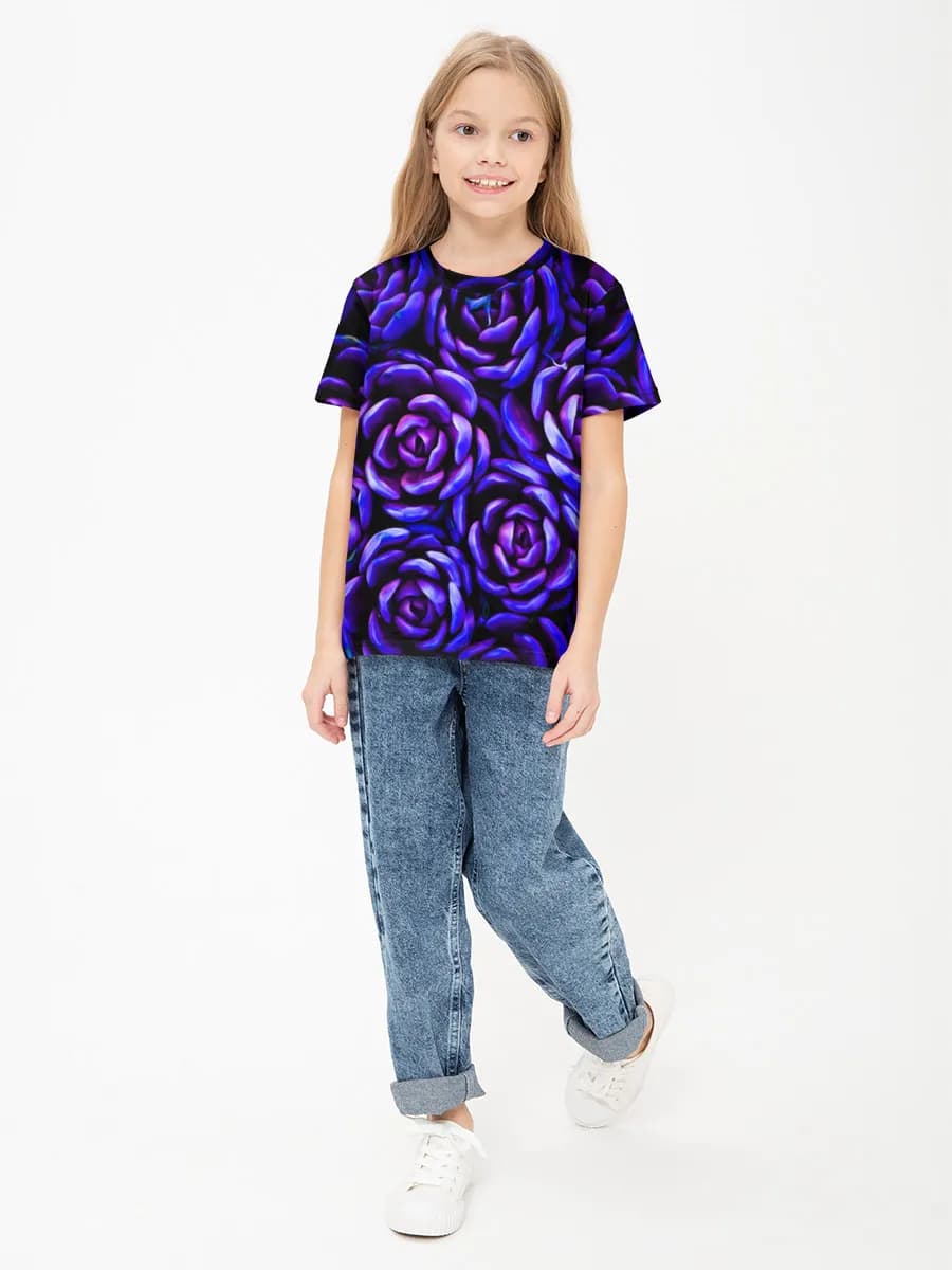 Children's cotton T-shirt (for girls. Copy)