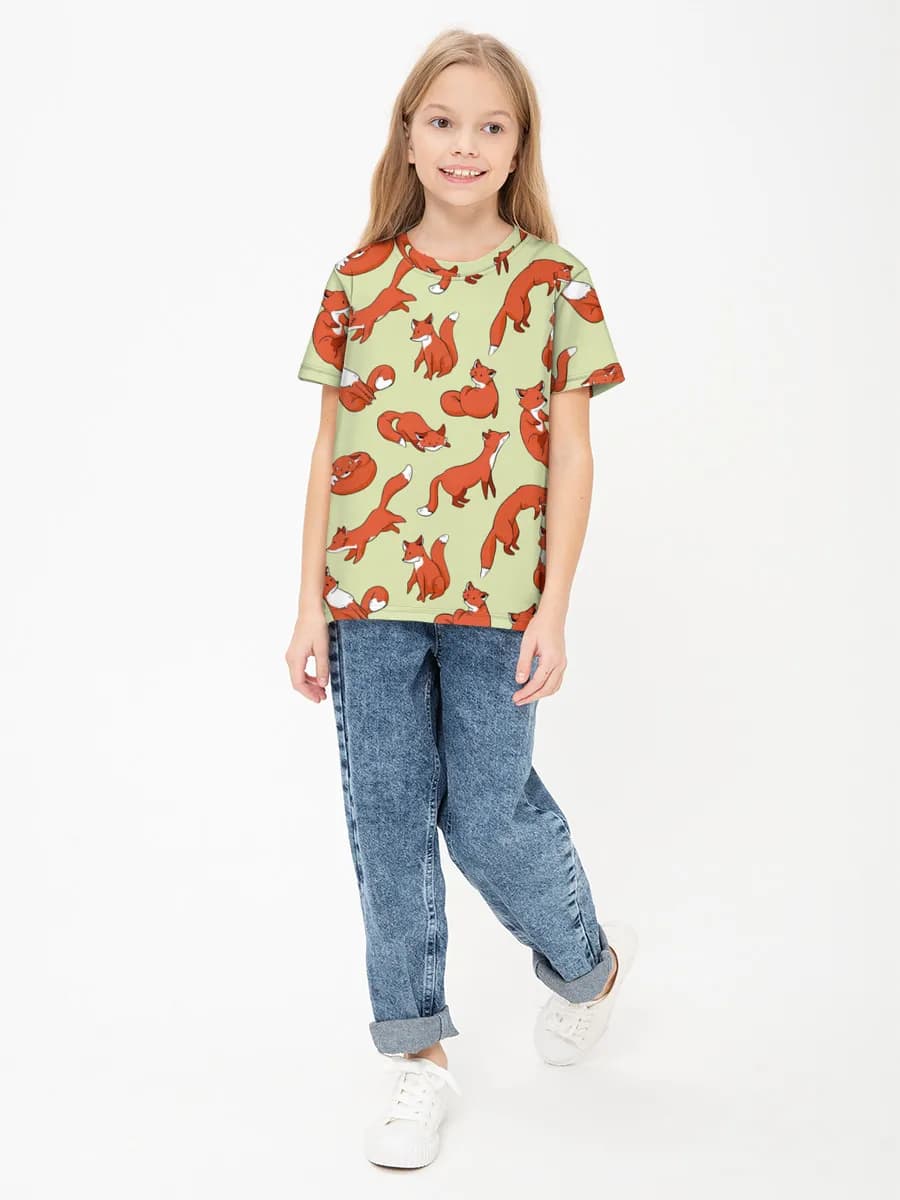 Children's cotton T-shirt (for girls. Copy)