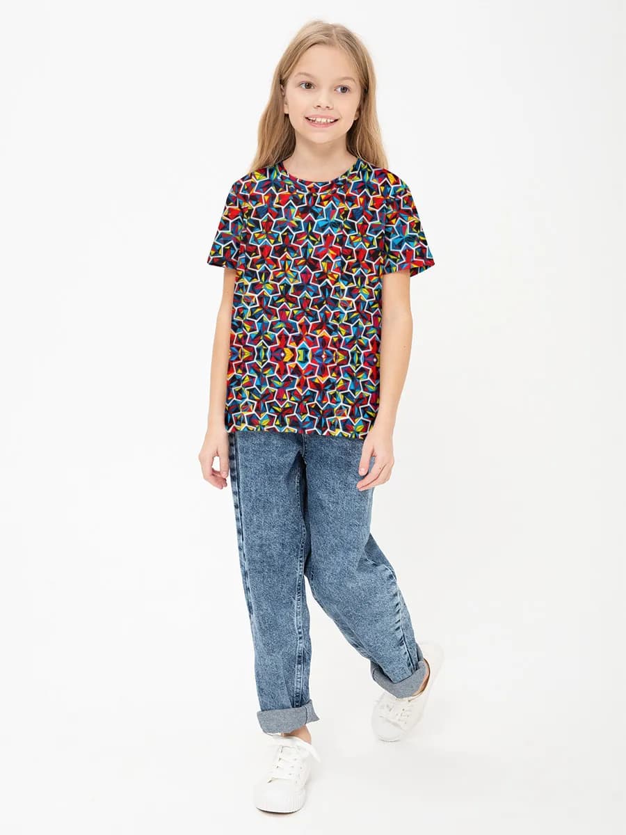 Children's cotton T-shirt (for girls. Copy)