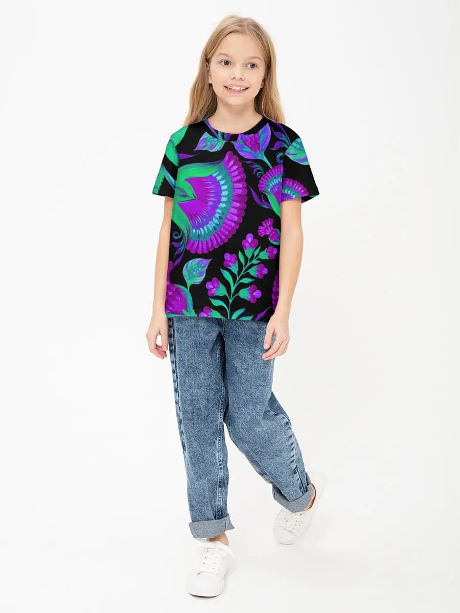 Children's cotton T-shirt (for girls. Copy)