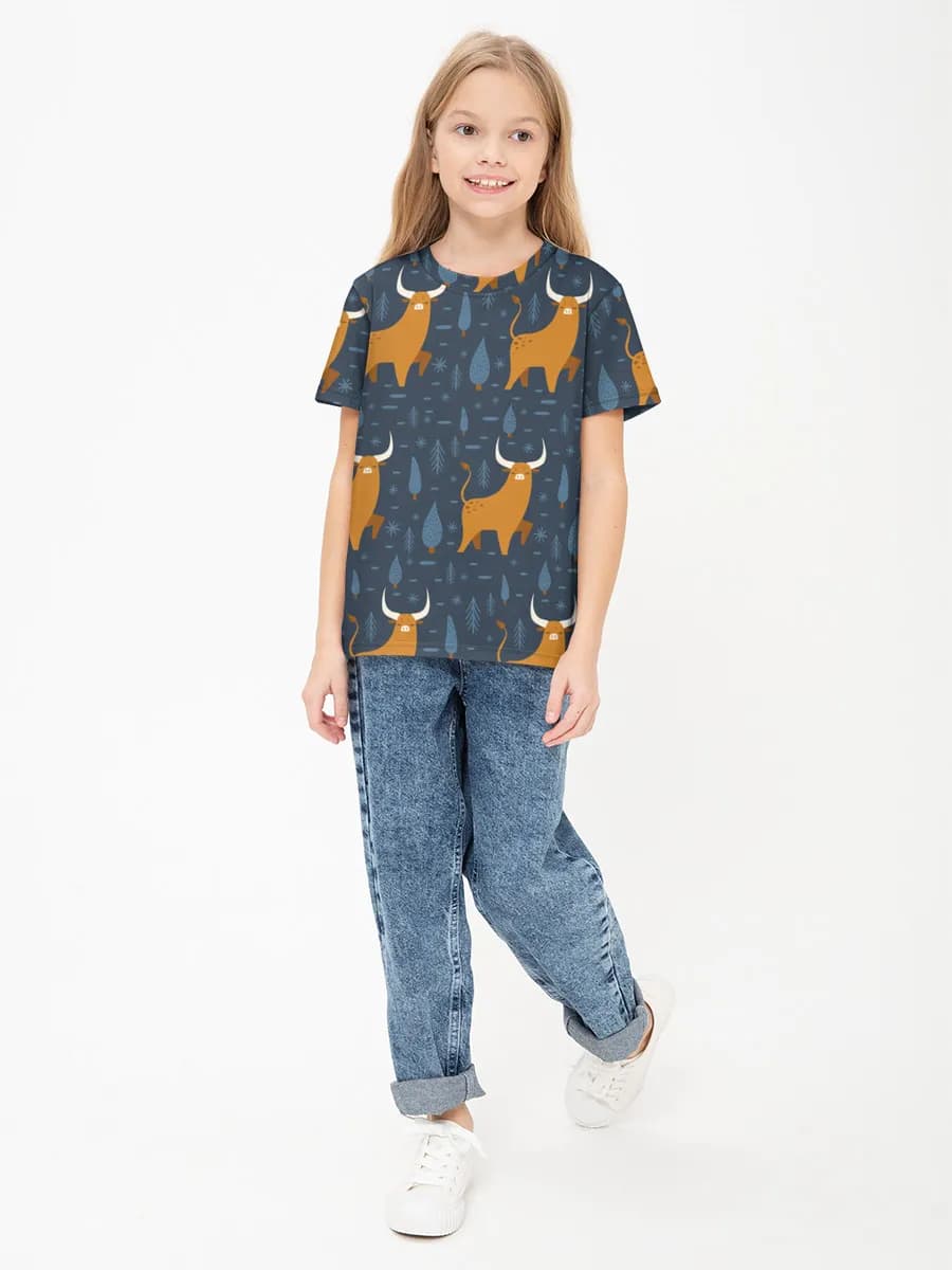 Children's cotton T-shirt (for girls. Copy)