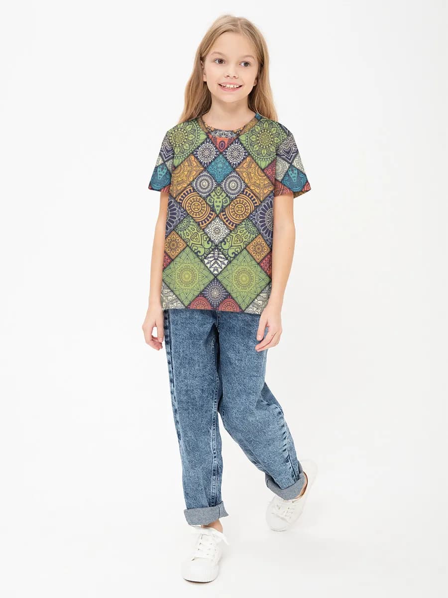 Children's cotton T-shirt (for girls. Copy)
