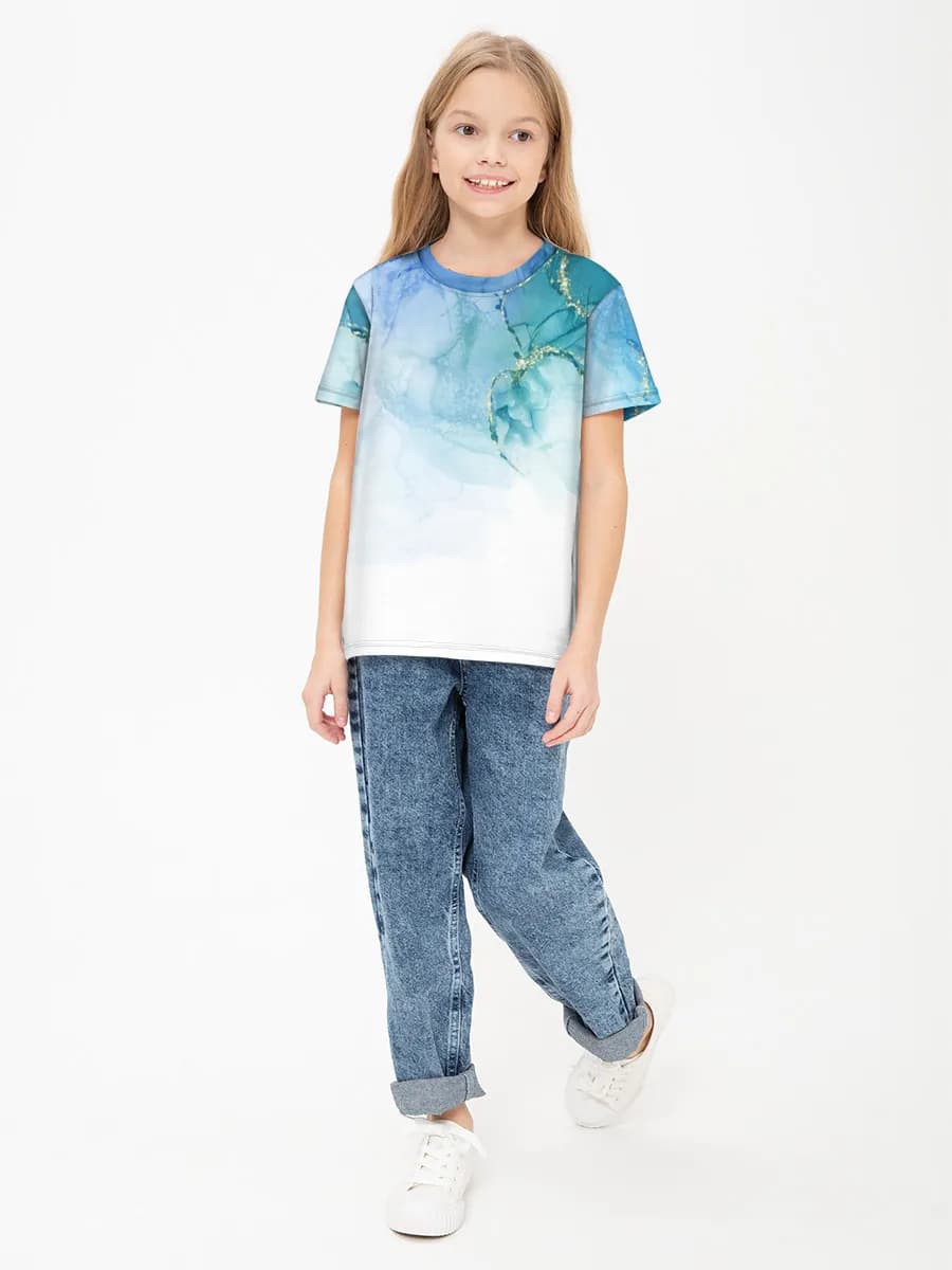 Children's cotton T-shirt (for girls. Copy)