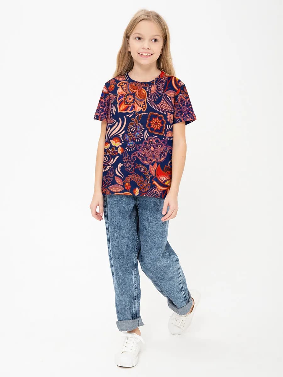 Children's cotton T-shirt (for girls. Copy)
