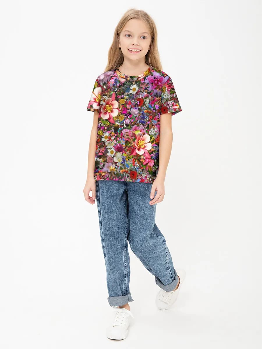 Children's cotton T-shirt (for girls. Copy)