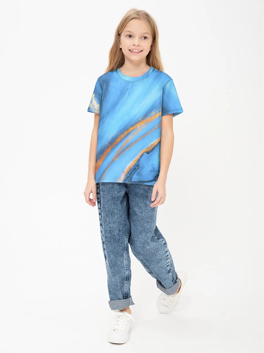Children's cotton T-shirt (for girls. Copy)