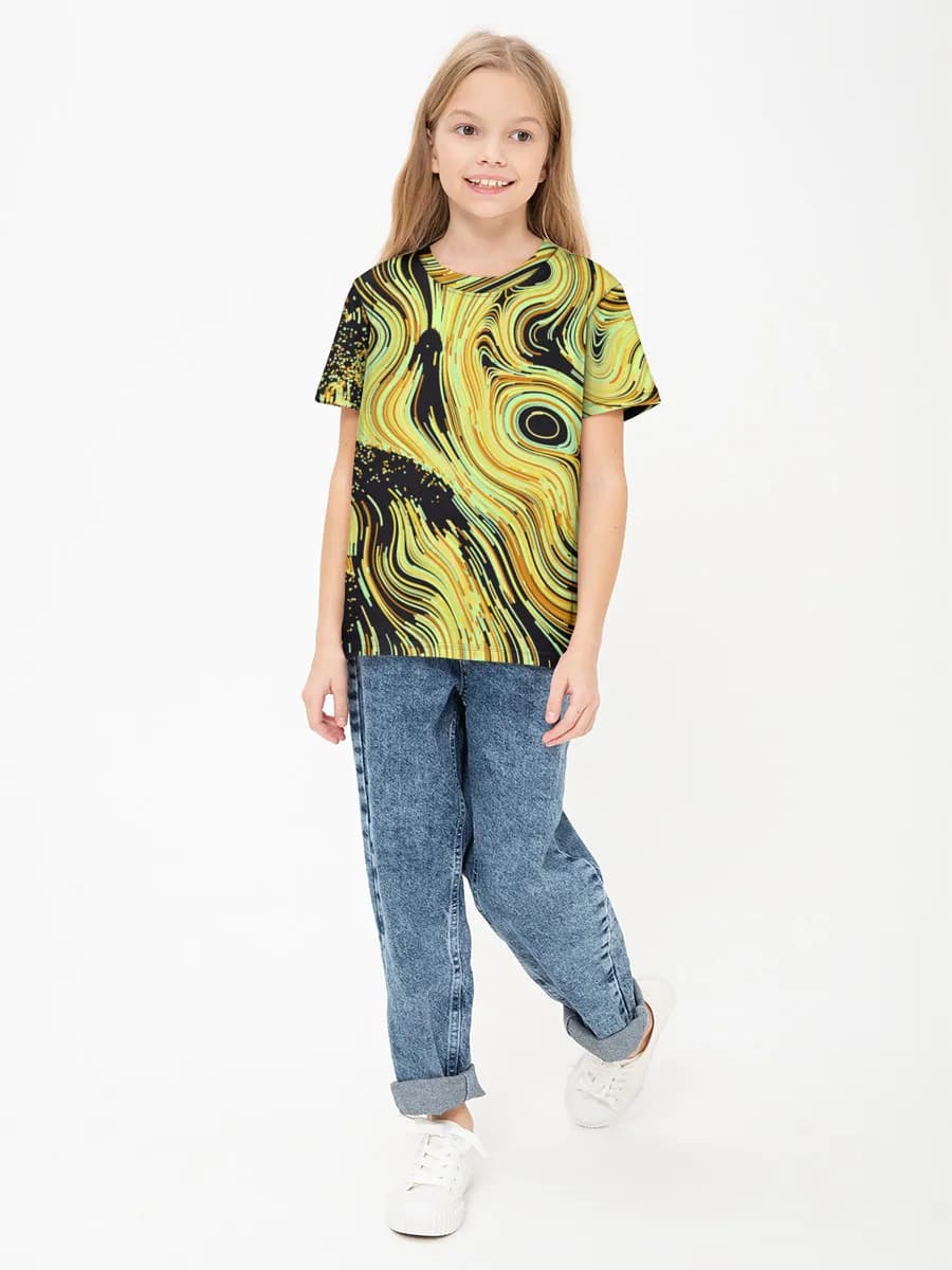 Children's cotton T-shirt (for girls. Copy)