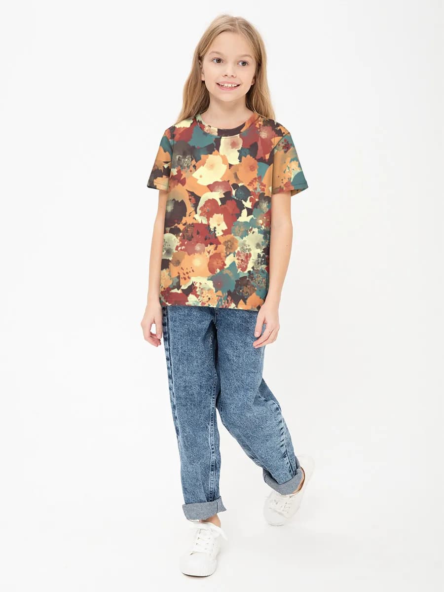 Children's cotton T-shirt (for girls. Copy)