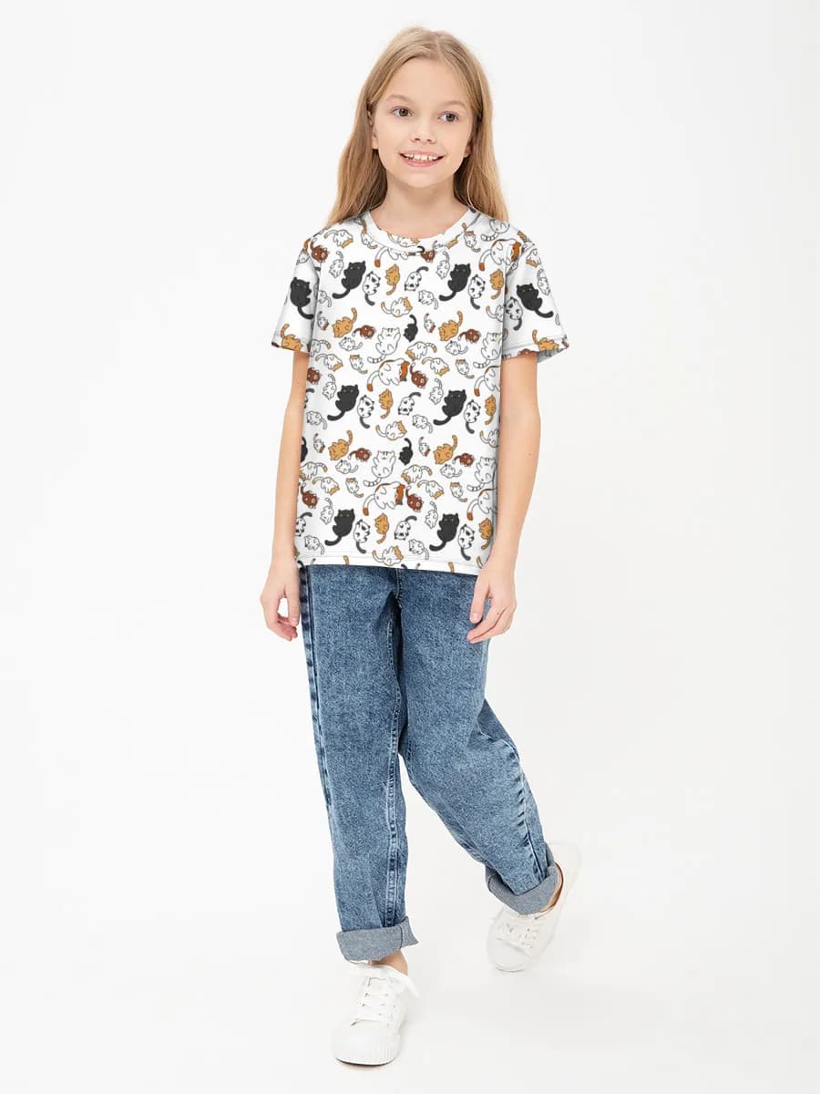 Children's cotton T-shirt (for girls. Copy)