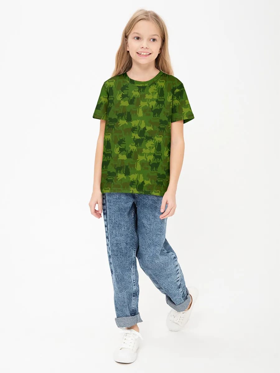 Children's cotton T-shirt (for girls. Copy)