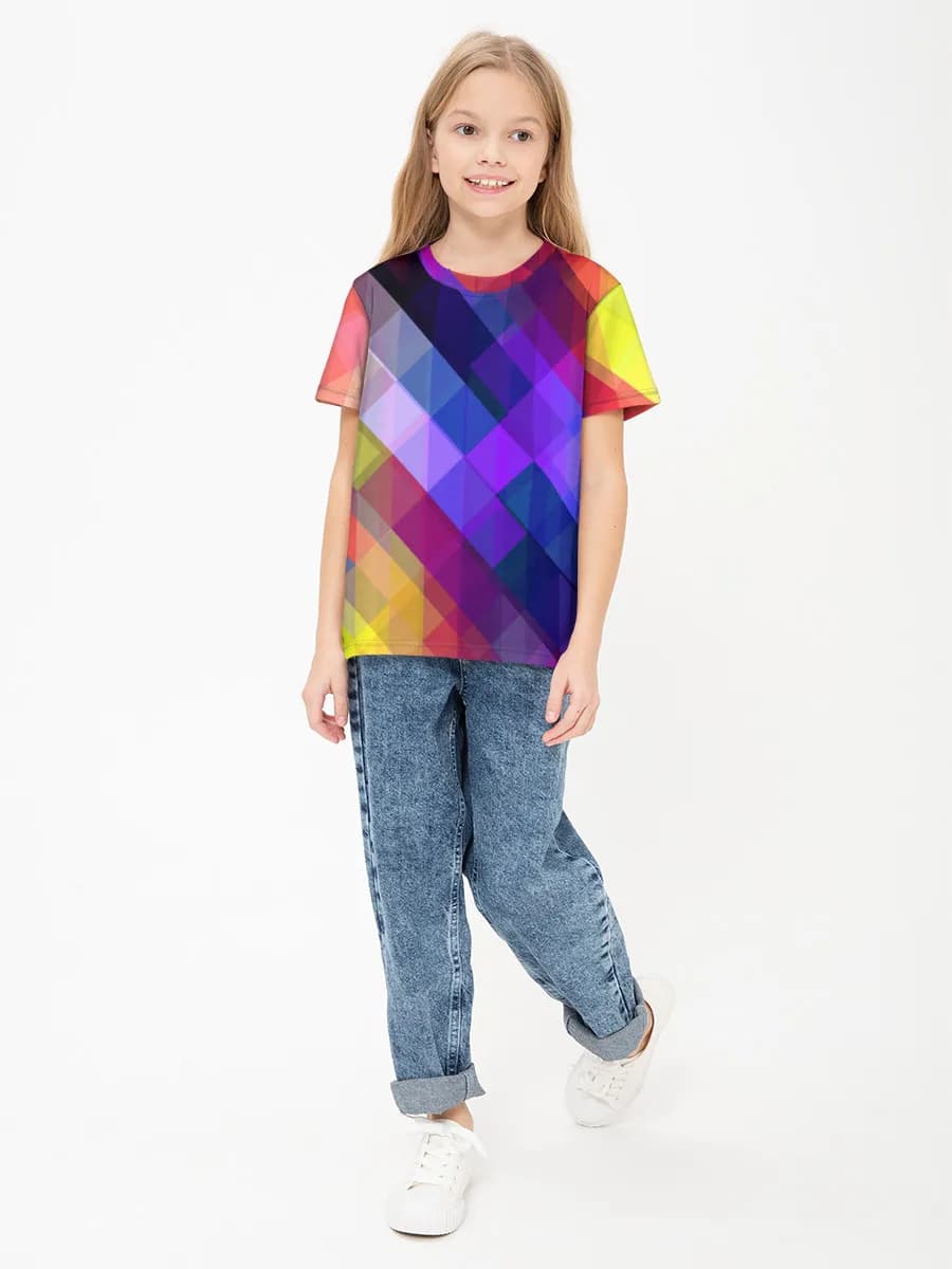 Children's cotton T-shirt (for girls. Copy)