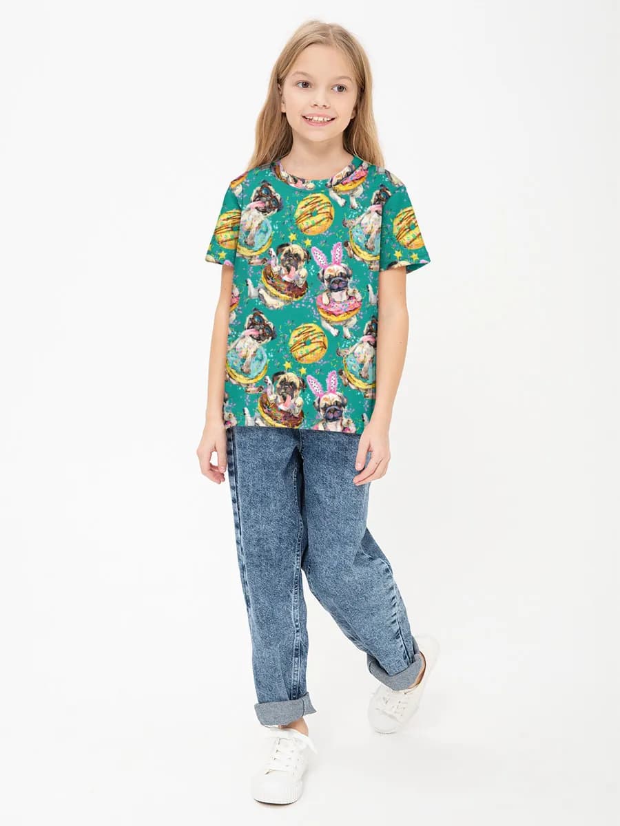 Children's cotton T-shirt (for girls. Copy)