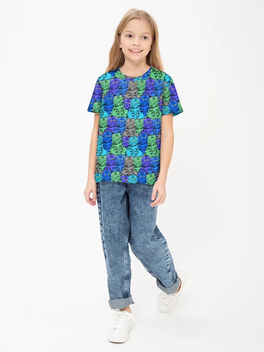 Children's cotton T-shirt (for girls. Copy)