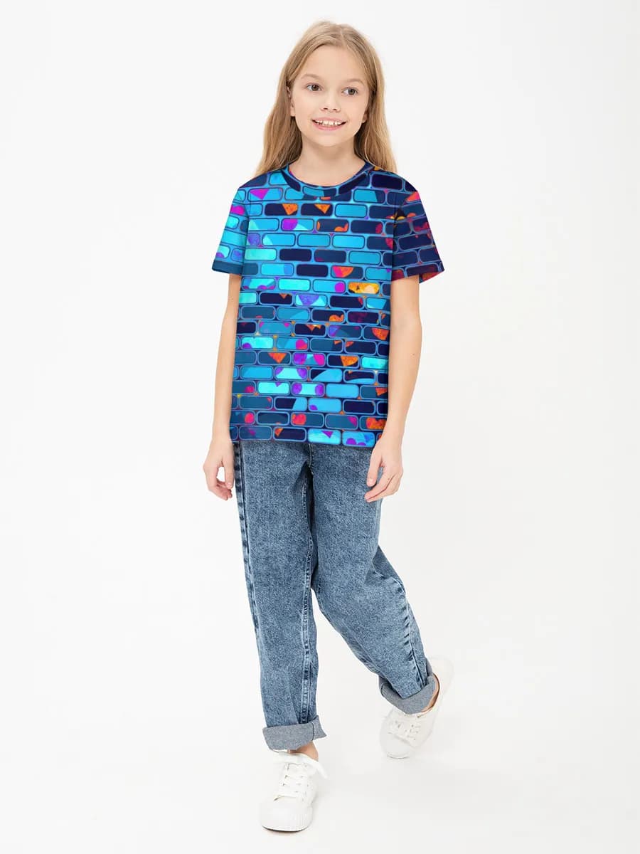 Children's cotton T-shirt (for girls. Copy)