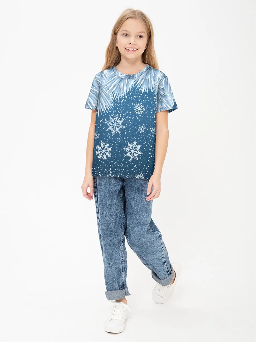 Children's cotton T-shirt (for girls. Copy)