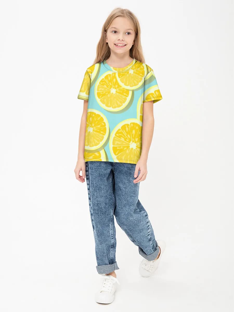 Children's cotton T-shirt (for girls. Copy)
