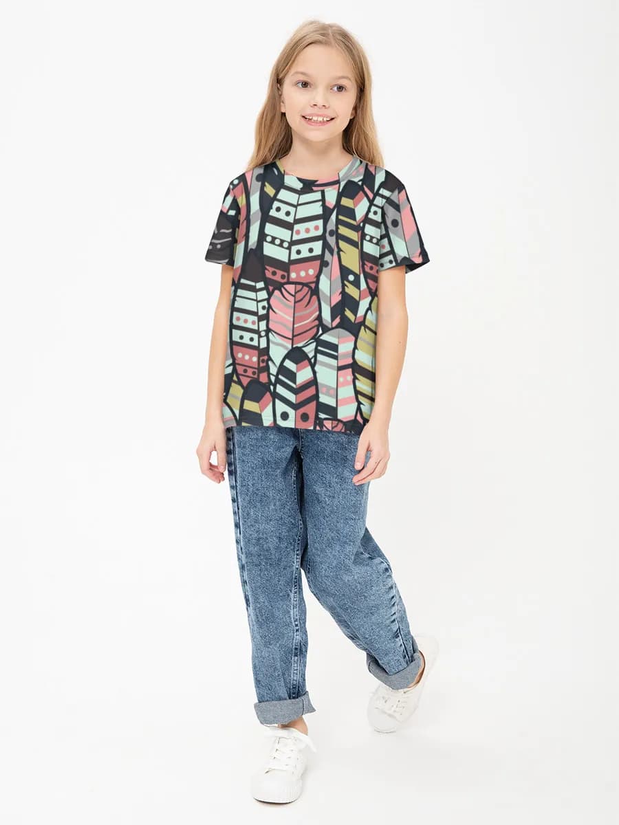 Children's cotton T-shirt (for girls. Copy)