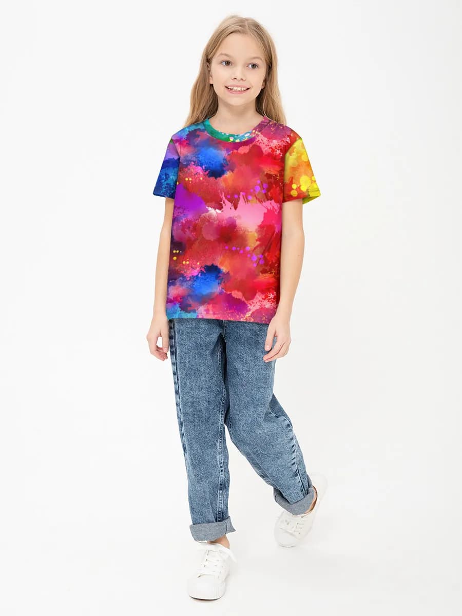 Children's cotton T-shirt (for girls. Copy)