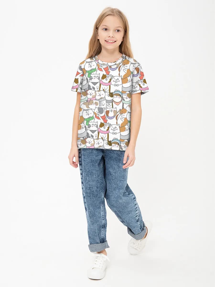 Children's cotton T-shirt (for girls. Copy)