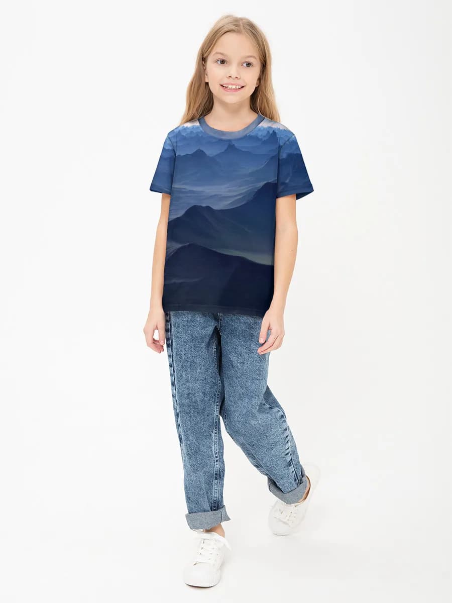 Children's cotton T-shirt (for girls. Copy)