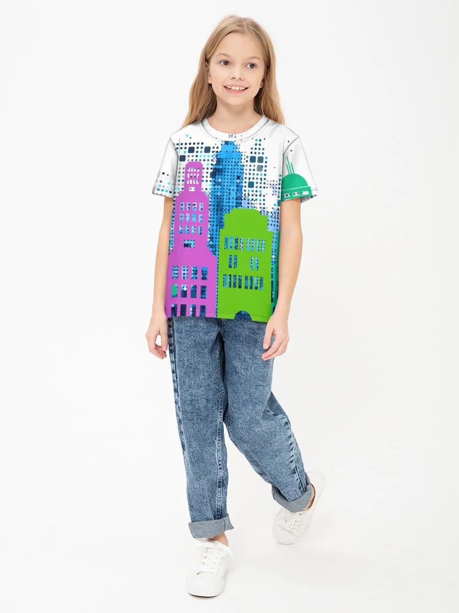 Children's cotton T-shirt (for girls. Copy)