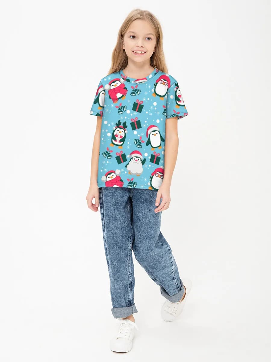 Children's cotton T-shirt (for girls. Copy)