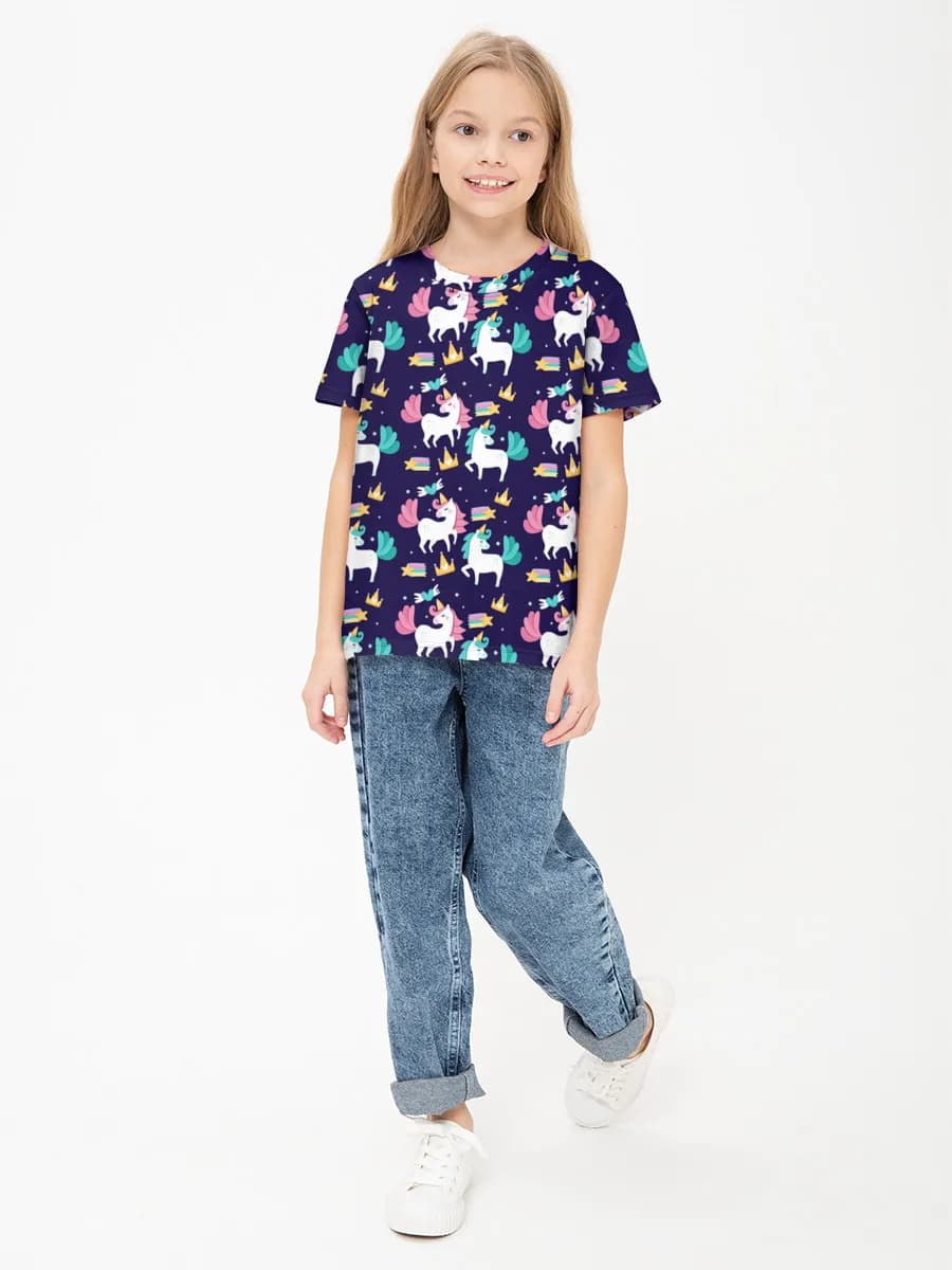 Children's cotton T-shirt (for girls. Copy)