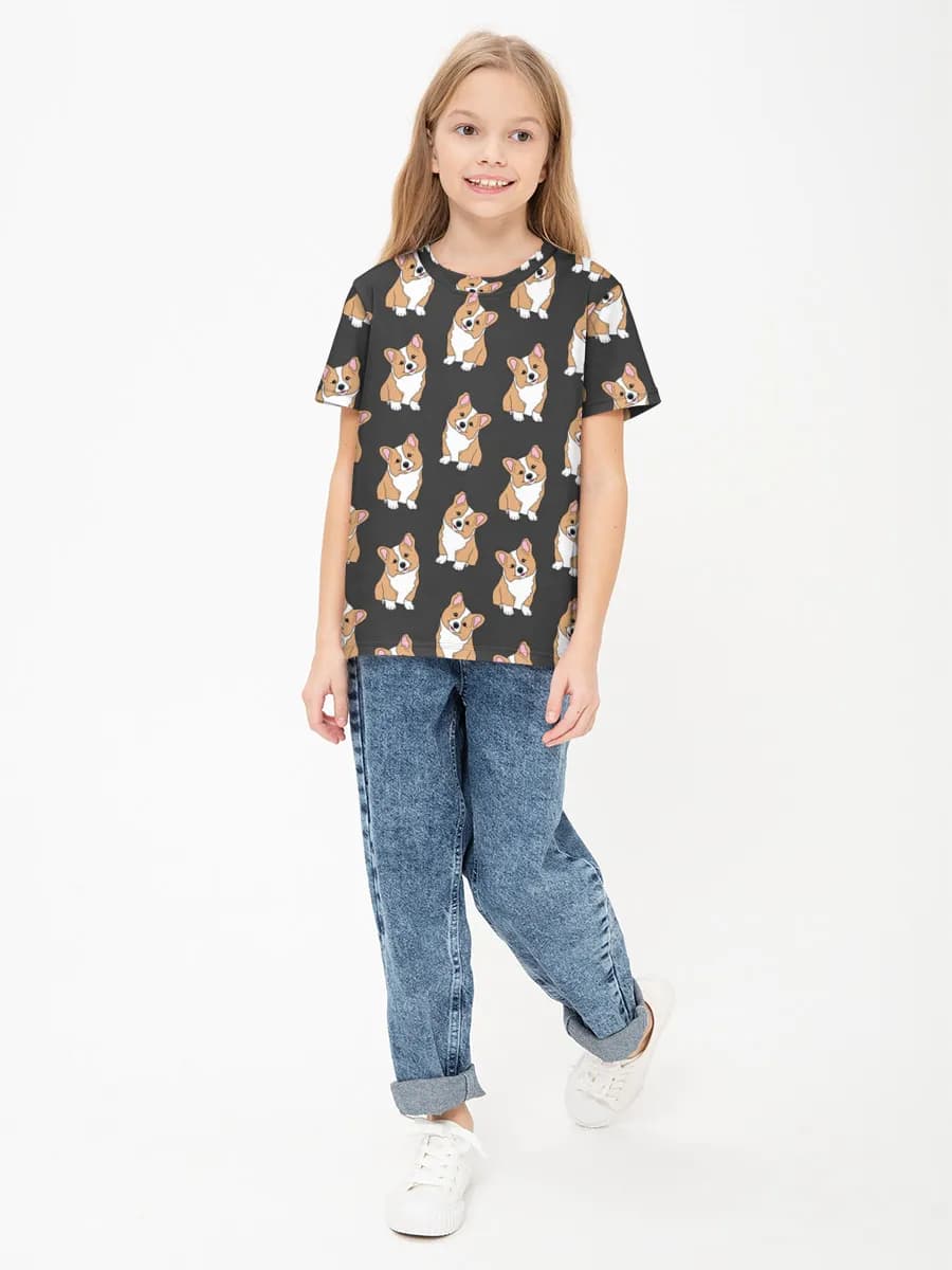 Children's cotton T-shirt (for girls. Copy)