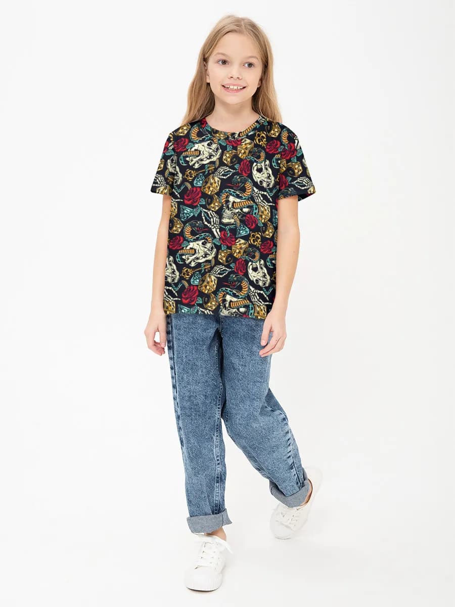 Children's cotton T-shirt (for girls. Copy)
