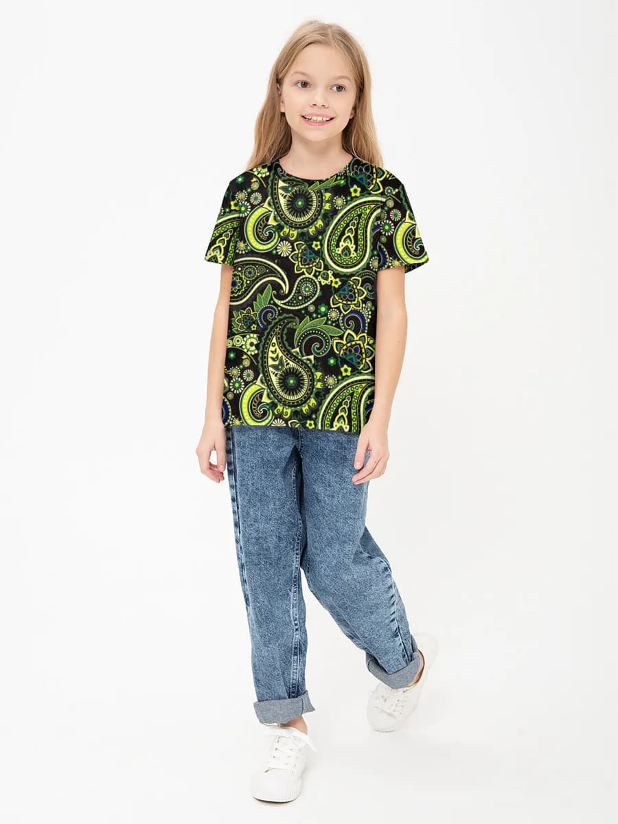 Children's cotton T-shirt (for girls. Copy)