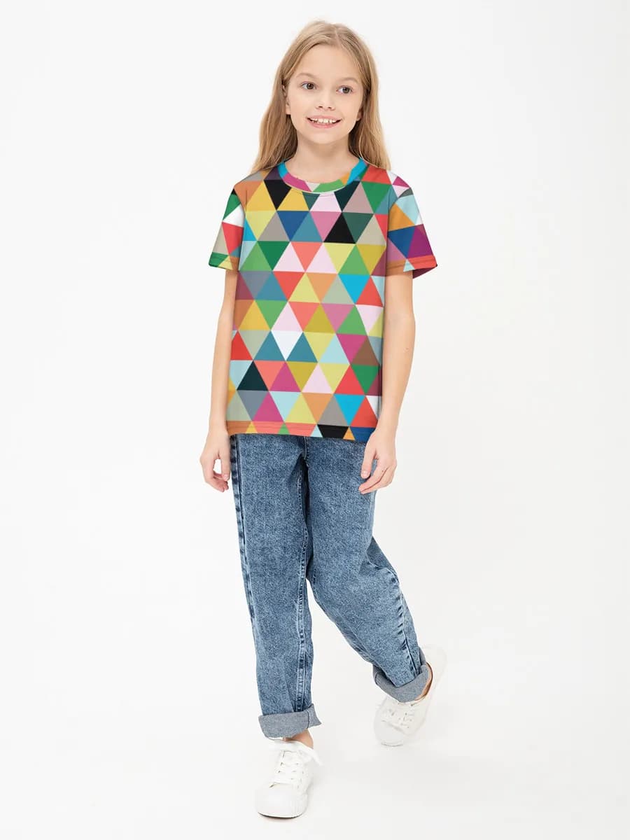 Children's cotton T-shirt (for girls. Copy)
