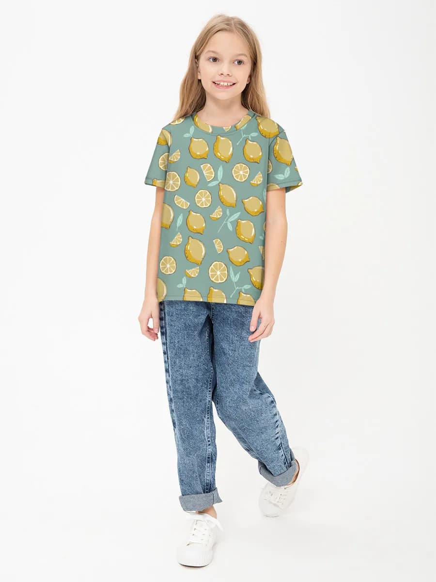 Children's cotton T-shirt (for girls. Copy)