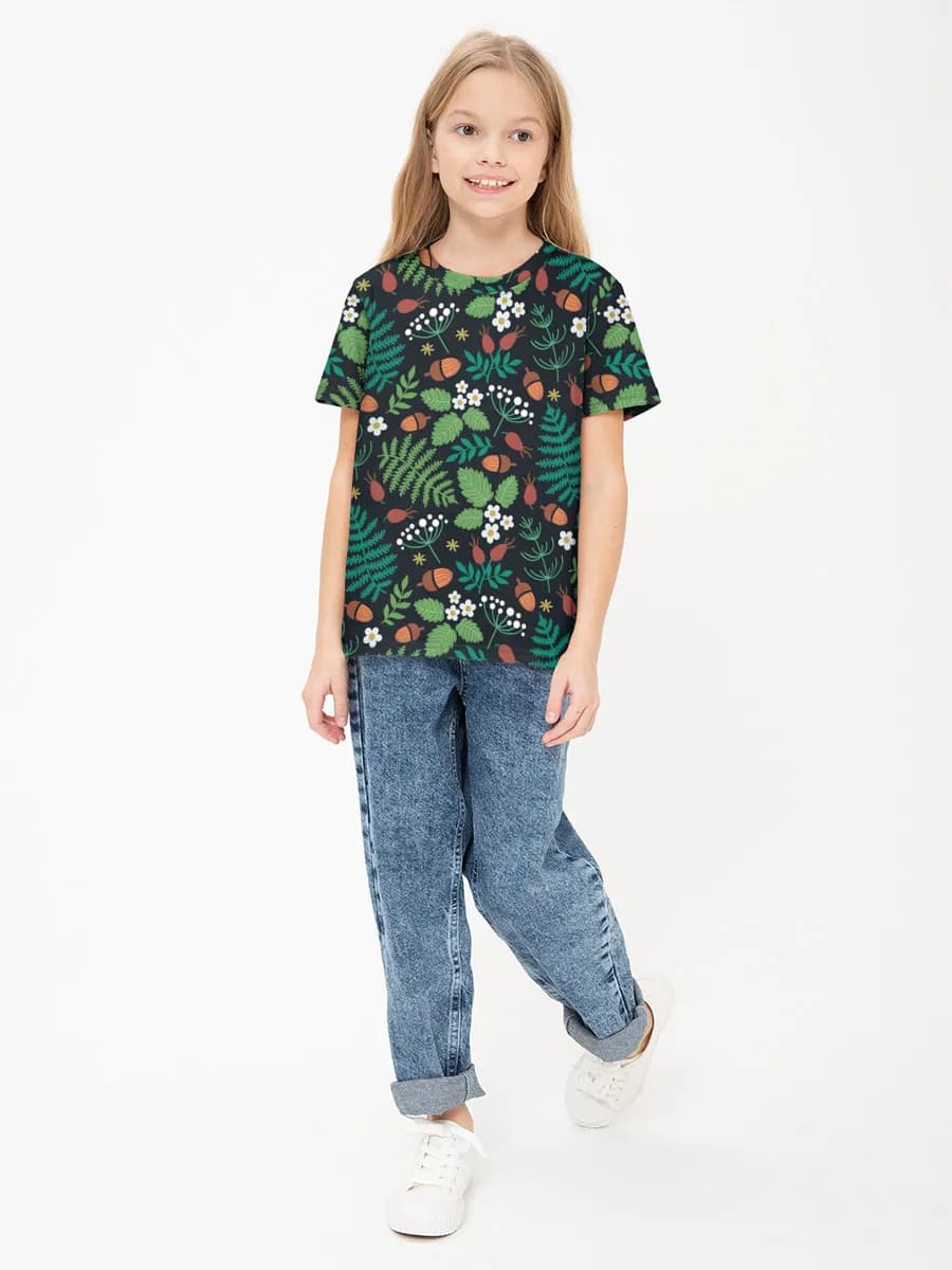 Children's cotton T-shirt (for girls. Copy)
