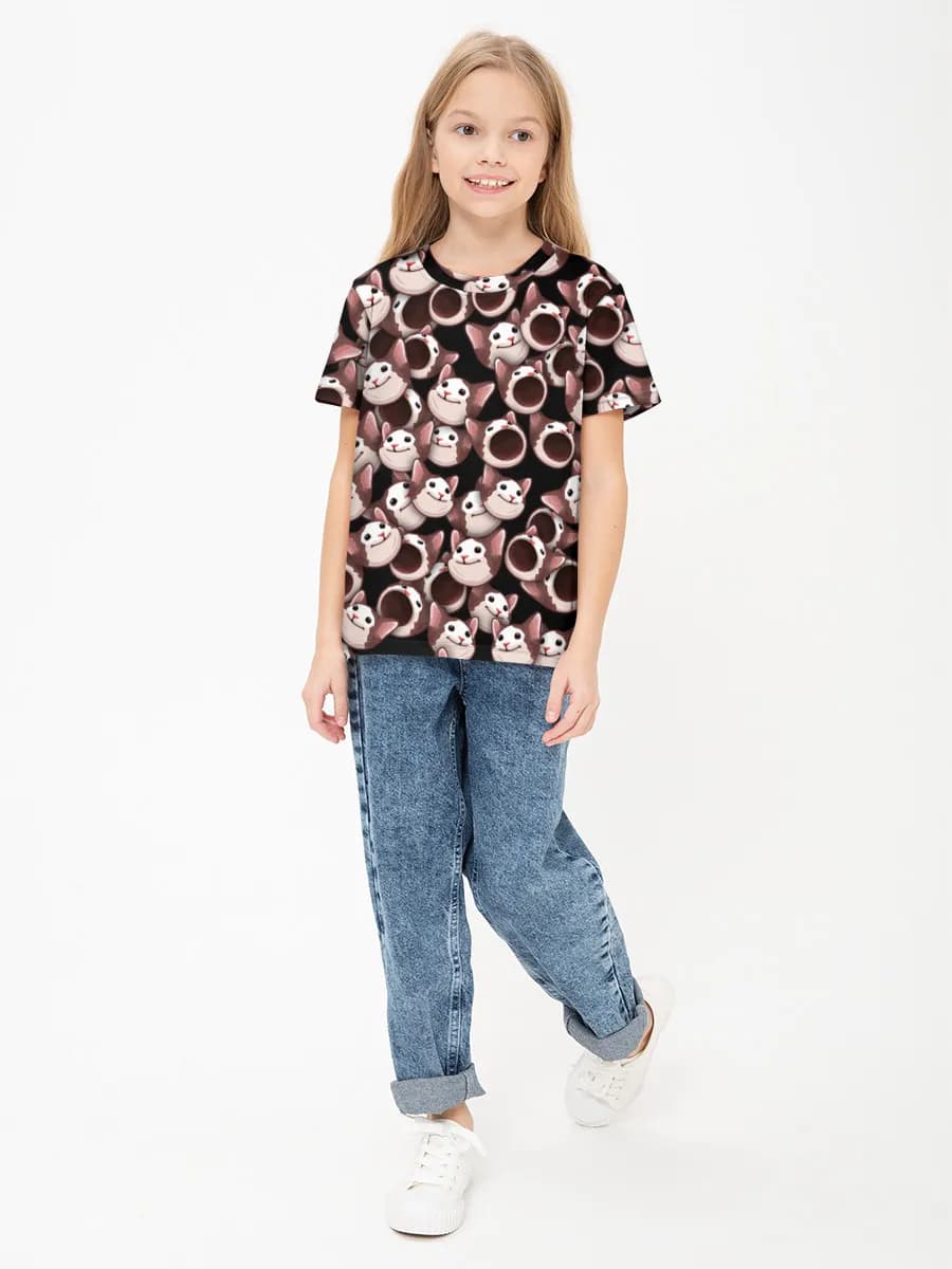 Children's cotton T-shirt (for girls. Copy)