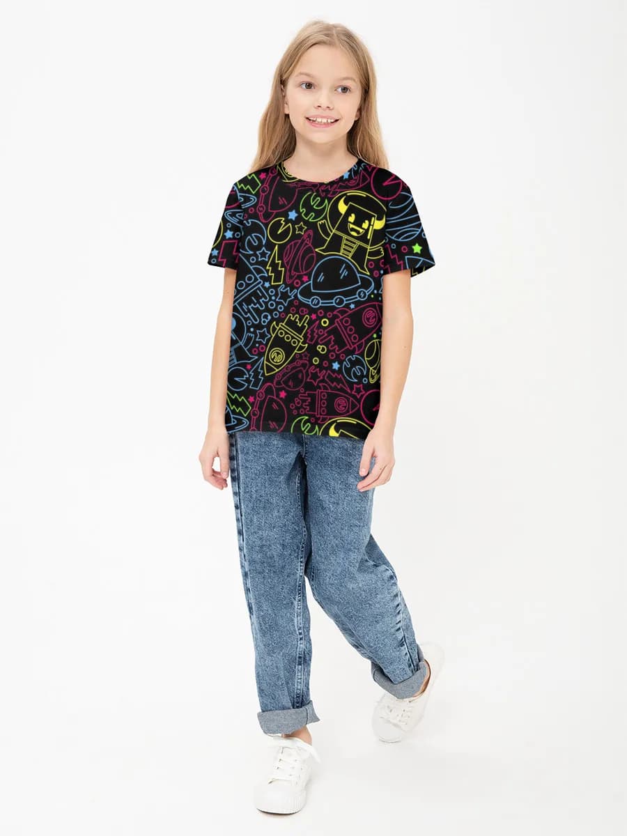 Children's cotton T-shirt (for girls. Copy)