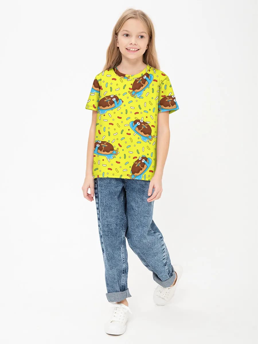 Children's cotton T-shirt (for girls. Copy)
