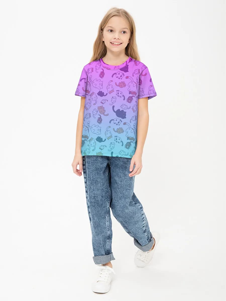 Children's cotton T-shirt (for girls. Copy)