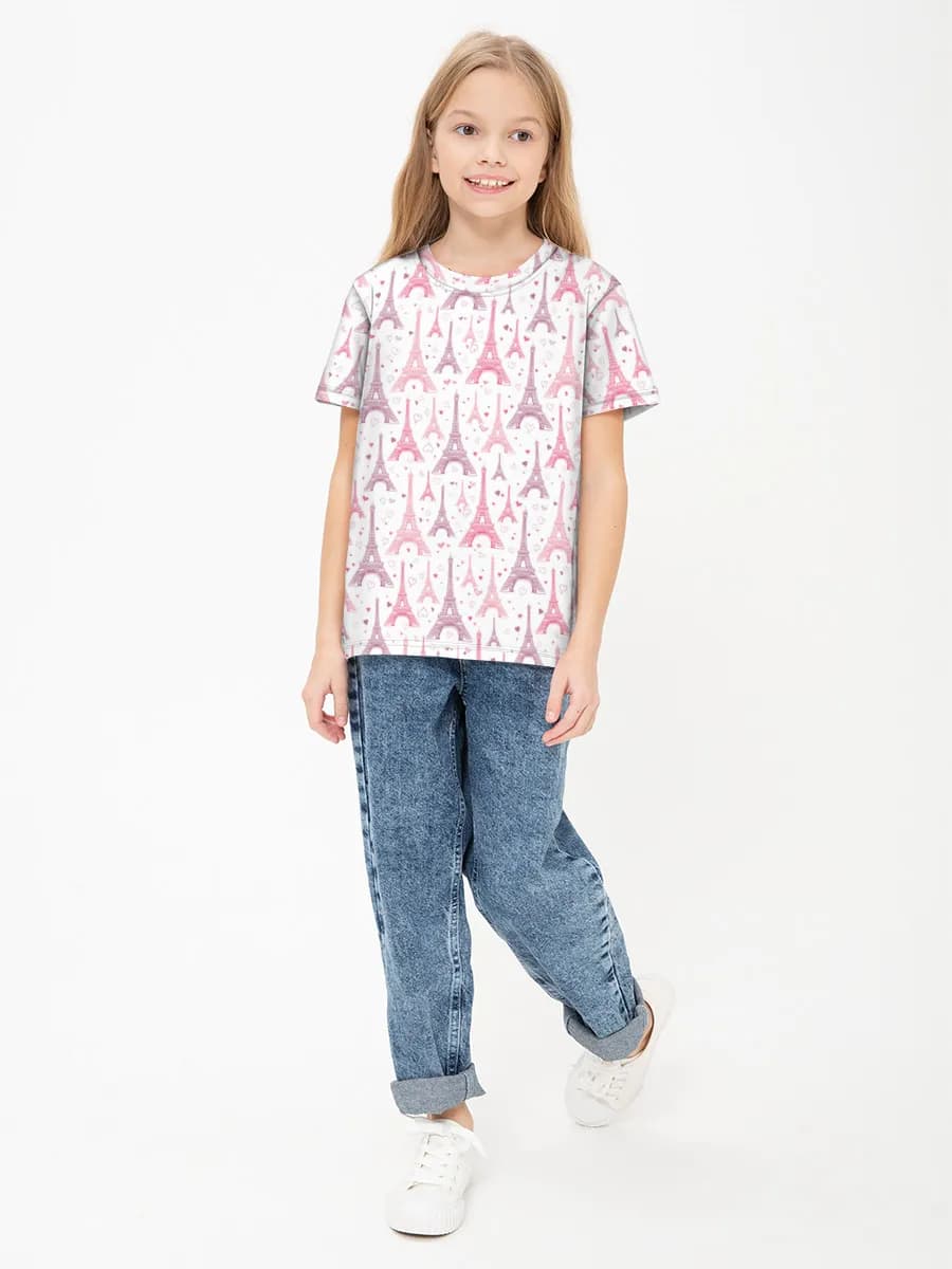 Children's cotton T-shirt (for girls. Copy)