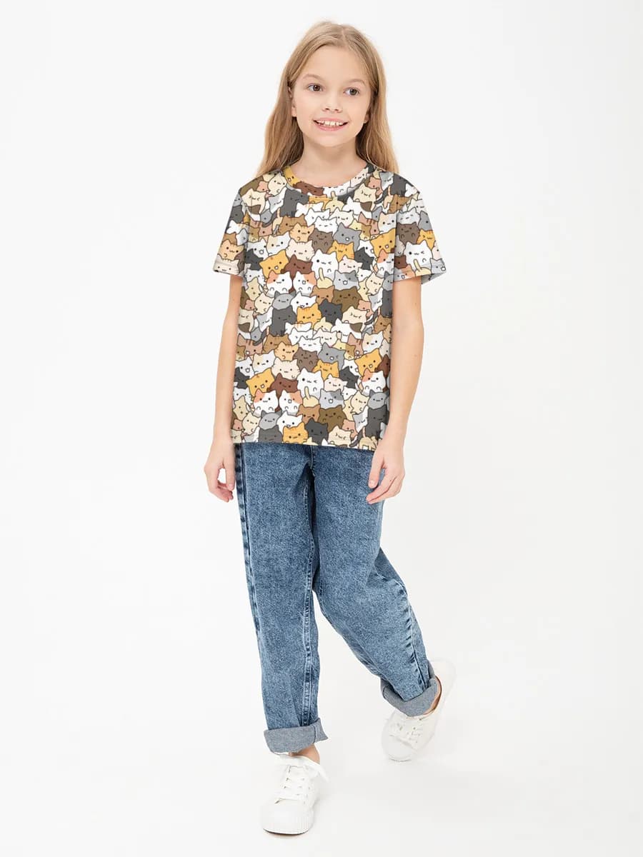 Children's cotton T-shirt (for girls. Copy)