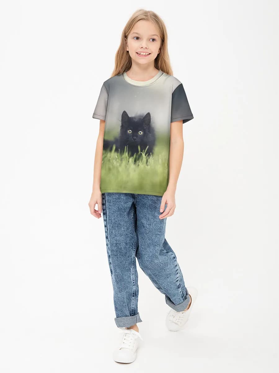 Children's cotton T-shirt (for girls. Copy)