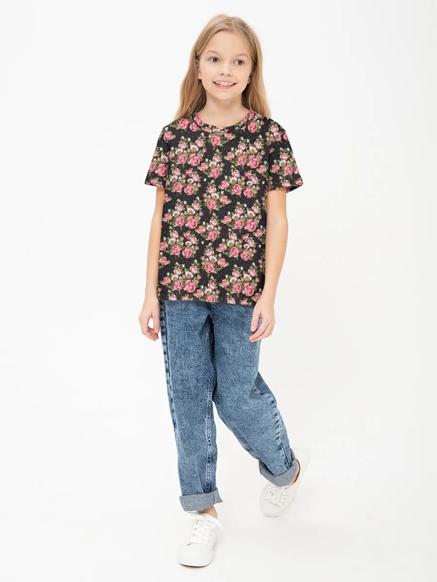 Children's cotton T-shirt (for girls. Copy)