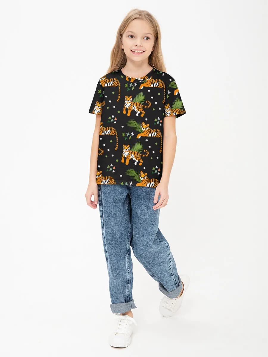 Children's cotton T-shirt (for girls. Copy)
