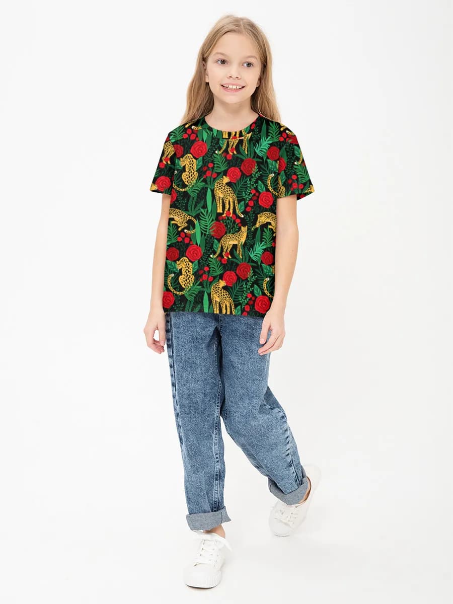 Children's cotton T-shirt (for girls. Copy)